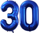 GOER Number 30 Balloons for 30th Birthday Party Decorations,42 Inch Jumbo Foil Helium Balloons for 30th Anniversary (Blue) by TinyTreasures Baby Boutique