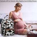 Large Capacity Baby Diaper Bag Backpack with Insulated Pockets, Waterproof, Stylish Cow Print Design, Suitable for Boys and Girls by TinyTreasures Baby Boutique