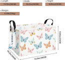 Rectangular Folding Laundry Basket,waterproof Canvas Basket,gift basket,Suitable for children's room,Office,Clothes,Toys Storage(Colorful butterfly) by TinyTreasures Baby Boutique