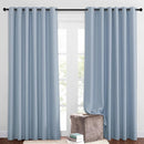 NICETOWN Blackout Patio Curtains for Windows 84 inch Length - Solid Thermal Insulated Grommet Light Reducing Panels Window Treatment for Living Room (Vintage Blue, 2 Panels = 160" Wide) by TinyTreasures Baby Boutique