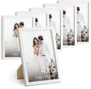 HAUS AND HUES 4x6 Picture Frame Set of 6 - White Gallery Wall Frames, 4x6 Frames for Pictures, 4x6 Picture Frame Bulk, Wooden Picture Frames 4x6 Small Frames, 4x6 Frames Bulk (White Oak Frames) by CozyNest Decor