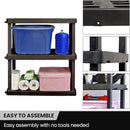 Oskar Storage Shelves - Bathroom Wall Organizer, Kids Room Toys Book Shelf, No Drill Heavy Duty, Kitchen Closet Garage Outdoor 3 Tier Stackable Plastic Shelving Unit by TinyTreasures Baby Boutique