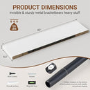 40 Inches Floating Shelves for Wall,9.3" Deep White Long Floating Shelves Set of 2,Large Display & Storage Shelf,Wall Shelf for Bathroom Bedroom Living Room Kitchen Office by CozyNest Decor