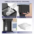 3 in 1 Water Dispenser with Ice Maker, Nugget Ice Maker Countertop, Bullet Ice, Crushed Ice, Water Cooler, 44Lbs/24H, 12 Ice Cube/6Min, Self-Cleaning, 4Lbs Ice Storage, Home, Kitchen, Party, RV by CozyNest Decor