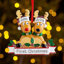 Personalized Christmas Ornaments 2025 Family of 2/3/4/5/6/7/8 Deer Christmas Ornaments Custom Name Customized Gifts for Xmas Tree,Family of 6 by TinyTreasures Baby Boutique
