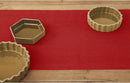 Solino Home Linen Red Table Runner 90 Inches Long - 100% Pure Linen 14 x 90 Inch Table Runner - Fete by CozyNest Decor