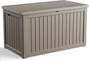 230 Gallon Outdoor Deck Box,Storage Lockable Waterproof Patio Furniture,Garden Tools,Cushions,Pool Accessories Outside Storage Resin Box(Grey) by GreenHaven Gardens