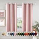 MIULEE Baby Pink Blackout Curtains - Bedroom Window Treatment Curtains Thermal Insulated Room Darkening Drapes for Living Room Kitchen Grommet Top Light Blocking Drapery, 40 x 48 Inches Long, 2 Panels by TinyTreasures Baby Boutique