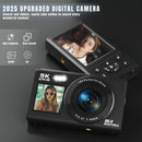 5K Digital Camera, Dual Screens Camera with 18X Digital Zoom, Compact Vlogging Camera for Teens, Beginner-Friendly Gift Pack, 32GB Card & 2 Batteries, Black by TinyTreasures Baby Boutique