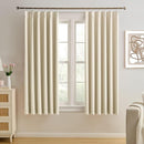 KEQIAOSUOCAI Cream Pleated Blackout Bedroom Curtains 72 Inches Long 6 Ft Length, Summer Heat Thermal Insulated Pinch Pleat Vertical Drapes Cute Window Drapes for Bedroom(Beige,40"x72"x2 Panels) by TinyTreasures Baby Boutique