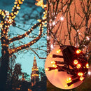 HOME LIGHTING 66FT 200 LED Halloween String Lights, Plug in Green Wire String Light, 8 Lighting Modes Waterproof Fairy Mini Lights for Indoor Outdoor Christmas Wedding Party Decorations (Orange) by TinyTreasures Baby Boutique