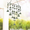 Dragonfly Wind Chimes for Outside, Large Strung Verdigris Windchimes with Wrought Iron Bell for Garden, Patio, Porch Outdoor Decor, Memorial Sympathy by CozyNest Decor