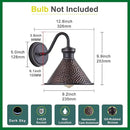 Gooseneck Outdoor Wall Light Fixtures, 2-Pack Farmhouse Barn Lights for Porch, Industrial Oil-Rubbed Bronze Exterior Wall Sconce for Garage, Patio, E26 Base Anti-Rust, Bulb not Included by CozyNest Decor