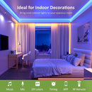 NOVOSTELLA 20ft RGB Smart LED Strip Lights Kit, Music Sync APP RGB Color Changing Flexible Dimmable 180 Units SMD 5050 LEDs Tape with 24 Key Remote, LED Ribbon for Home Lighting Kitchen Bar, 24V by TinyTreasures Baby Boutique