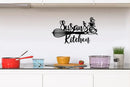 Custom Kitchen Name Sign, Personalized Kitchen Metal Sign, Kitchen Art Wall Decor, Kitchen Signs Wall Decor, Metal Wall Art, Kitchen Decor, Mothers Day Gift, Mom's Kitchen, Gift for Grandma by CozyNest Decor