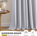 MIULEE Blackout Curtains for Bedroom Living Room 84 Inches Long 2 Panels, Thermal Insulated Room Darkening Drapes Solid Grommet Noise Reduction Light Blocking Window Curtains 40x84 Inch Greyish White by TinyTreasures Baby Boutique