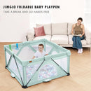 Baby Playpen Foldable, Playard for Babies and Toddlers, Portable Playpen Activity Center with 50 Balls+2 Handles for Travel, Indoor & Outdoor Play Pen with Mesh 50''x50'' by TinyTreasures Baby Boutique