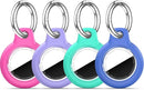 Upgrade Waterproof 4 Pack Airtags Holder with Apple Airtags Keychain, Hard PC Air Tag Case, Anti-Scratch & Shock Air tag Holder, Men's Women's Keyrings & Keychains -Rose Red+Purple+Blue+Green by TinyTreasures Baby Boutique