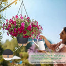 Hanging Planter Self Watering 8 Inch, 2 Pack Hanging Baskets for Plants, Hanging Flower Pots with Drainage Hole & 2 Kinds of Plant Hangers for Garden Home Decor (Black, 8 inch) by GreenHaven Gardens