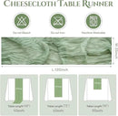 Sioloc 5 Pack Sage Green Cheesecloth Table Runner Fall Autumn Decor for Home 10ft Table Cloth for Tea Wedding Birthday Party Baby Bridal Shower Halloween Thanksgiving by CozyNest Decor