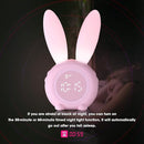KDtech Kids Alarm Clock with Night Light 6 Ringtones, Cute Pink Bunny Digital Alarm Clock for Kids, Touch Control and Rechargeable Sleep Trainer Clock for Boys Girls Bedroom by TinyTreasures Baby Boutique