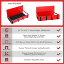 3 Pack Magnetic Garage Organizer Spice Rack for Refrigerator - 20 lb Capacity Shelf Hanging Heavy Duty Fridge Side for Organize Garage Tools, Red by CozyNest Decor