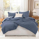 Litanika Comforters Bluish Grey King Size, 3 Pieces Lightweight Solid Bedding Set & Collections, All Season Fluffy Bed Set (104x90In Comforter & 2 Pillowcases) by CozyNest Decor