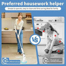 Electric Spin Scrubber - Cordless Cleaning Brush with Digital Display, 2 Speeds, 8 Brush Heads, IPX7 Waterproof, Adjustable Long Handle for Bathroom, Tub, Tile, Shower, and Car（Grey） by CozyNest Decor