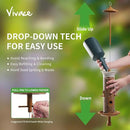 Vivace Hanging Bird Feeders, Easy to Fill 12" Tube Metal Bird Feeder for Outdoors, 4 Ports, with S Hook by CozyNest Decor