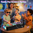 Kids Toys DJ Mixer for Party: Music Toy with Bluetooth & Microphone for Ages 3+ - 2000+ Sound Effects & Colorful Light - Idea Gift for Birthday Holiday by TinyTreasures Baby Boutique