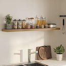 Floating Shelves for Wall, 55"W x 9.3"D x 1.5"H, Long Wooden Wall Mounted Display Shelves with Invisible Brackets for Living Room, Bedroom, Bathroom, Kitchen Decor and Storage, Set of 1, Oak by CozyNest Decor