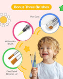 TECJOE Paint with Water Coloring Books for Toddlers, Princess Series Watercolor Set with 3 Brushes, Mess Free Painting Activity for Kids Ages 4 5 6 7 8, Arts & Crafts Toy by TinyTreasures Baby Boutique
