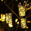Cooo 6 Pack Solar Lanterns Outdoor Waterproof Upgraded Crystal Glass Solar Mason Jar Lights 30 LED 215% Larger SolarPanel, Anti-Rust Lid Hanging Outdoor Lanterns for Patio Garden Porch by CozyNest Decor
