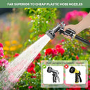 Garden Hose Nozzle, Heavy Duty Metal Water Hose Nozzle with 8 Adjustable Spray Patterns, High Pressure Hand Sprayer with Flow Control for for Garden Watering, Car & Pet Washing by GreenHaven Gardens