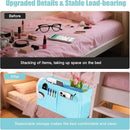 Bedside Caddy Organizer with Fixed Straps, Bunk Bed Caddy ideal for Home, Bunk Bed, Dorm, Hospital, Crib, Versatile Bedside Storage Solution (Blue) by CozyNest Decor