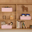 Large Shallow Organizing Baskets 15x11x5.1 Inches - Rope Woven Storage Bins for Bathroom, Shelves, Cube Closet, Light Pink 2 Packs by CozyNest Decor