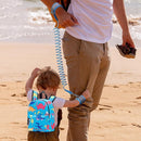 Accmor Toddler Backpack Leash with Anti Lost Wrist Link, Cute Mini Child Walking Harnesses Keep Kids Close Back Pack Rope Tether Rein for Baby Boys (Light Blue/Dino) by TinyTreasures Baby Boutique