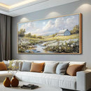 PHAOHUAXM Large Canvas Wall Art For Living Room Wall Decor For Bedroom Flower Watercolour Office Decoration Countryside Scenery Wall Picture Printing Art Painting Home Decor 30x60 In Wood Framed by CozyNest Decor