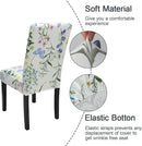 JQinHome Pattern Chair Covers for Dining Room Set of 4, High Stretch Removable Washable Parsons Chair Slipcover for Home Party Hotel Wedding Ceremony (Flowering Butterflies,4PCS) by CozyNest Decor
