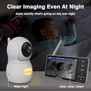 HelloBaby 720P 5.5'' HD Baby Monitor with Camera and Audio No WiFi, Video Baby Monitor, Remote Pan Tilt Zoom Wide View Range, 1080P Infant Camera, Night Light, Hack Proof, 4000mAh Battery, 1000ft by TinyTreasures Baby Boutique
