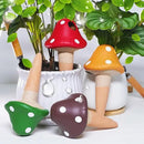 Terracotta Self Watering Spikes, 4 Pack Mushroom Self Watering Planter Insert, Vacation Plant Slow Release Watering Devices for Indoor Outdoor Plants, Colorful Large Water Globes by GreenHaven Gardens