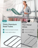 SONGMICS Clothes Drying Rack, Foldable 2-Level Laundry Drying Rack, Free-Standing Laundry Airer, with Height-Adjustable Wings, 33 Drying Rails, Sock Clips, Gray ULLR053G02V1 by CozyNest Decor