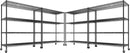 REIBII 55.5''W Heavy Duty Metal Shelves with Wheels - 4PCS Adjustable Garage Storage Rack, 75.6" H X 55.5''W X 24" D by CozyNest Decor