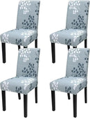 JQinHome Pattern Chair Covers for Dining Room Set of 4, High Stretch Removable Washable Parsons Chair Slipcover for Home Party Hotel Wedding Ceremony (Flower,4PCS) by CozyNest Decor