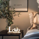 Love Sign Decoration - White & Gold Modern Bird Sculpture Statue, Personalized Love Decor for Living Room, Bedroom, Desktop by CozyNest Decor