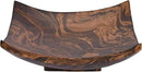 AeraVida Square-Shaped Mango Tree Wood with Dark Stain Serving Dish or Fruit Bowl | Wood Decor Bowl by CozyNest Decor