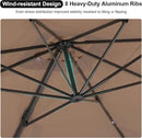 PURPLE LEAF 9' X 12' Left-right Tilting Outdoor Patio Umbrella Swivel Offset Cantilever Heavy Duty Rectangle Aluminum Umbrella with UV Resistant for Deck Pool Patio Backyard, Sand Dune by GreenHaven Gardens