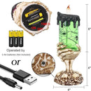 Eldnacele Halloween Snow Globe Candles Lighted Lamp USB Powered Battery Operated Spooky Spinning Water Glittering Tornado Flameless Candles Skeleton Hand Holder Halloween Centerpiece Decor(Spider) by CozyNest Decor