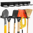 Locking Garden Tool Organizer, Garage Organization Wall Mount Storage Rack, Heavy Duty Metal Yard Tool Organizer, Adjustable Hanging Hooks, Hold Up to 420lbs (48Inch Black) by GreenHaven Gardens