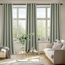 MIULEE Sage Green Blackout Curtains for Bedroom Living Room 96 Inches Long 2 Panels, Thermal Insulated Room Darkening Drapes Solid Grommet Top Noise Reducing Light Green Window Treatments 40x96 Inch by TinyTreasures Baby Boutique